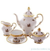 Кофейный сервиз на 12 персон 27 предметов &quot;Роза золотая /золото&quot;  / 002099