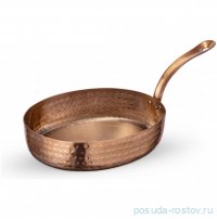 Сковородка 18 x 14 x 4.5 см овальная мини с одной ручкой для подачи &quot;Hammered&quot; / 370423