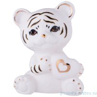 Фигурка 6,5 х 5 х 8 см белая &quot;Тигренок&quot; / 263842