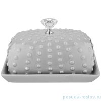 Маслёнка 16 х 13 см серая &quot;crystal&quot; / 256888