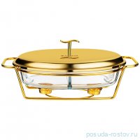 Мармит 2 отсека 2,6 л овальный gold Agness / 336648