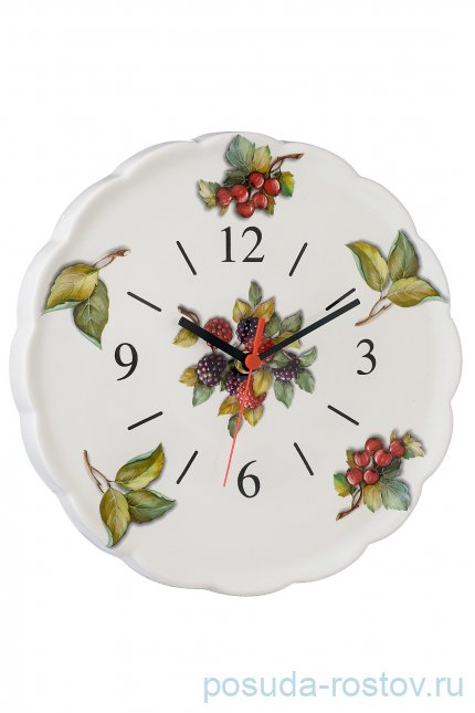 Часы настенные 29,5 см &quot;Artigianato ceramico /Лесные ягоды&quot; / 243595