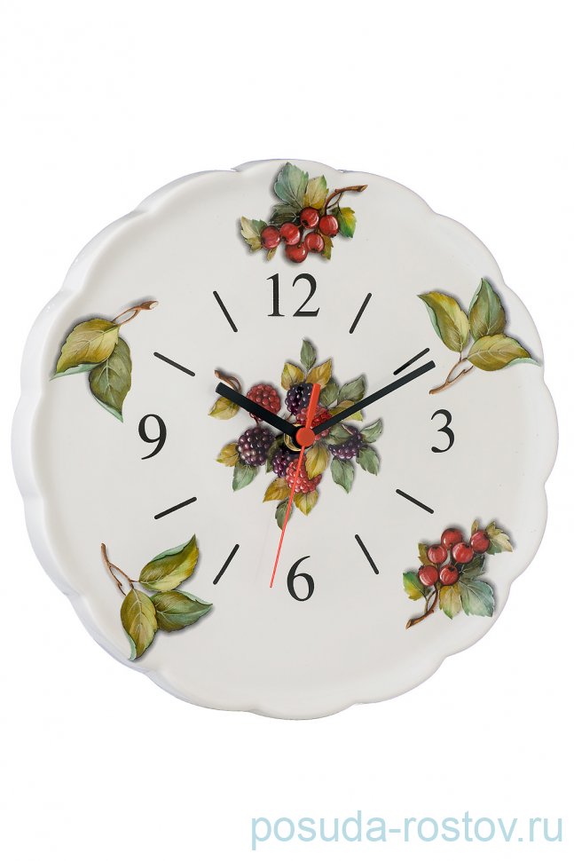 Часы настенные 29,5 см "Artigianato ceramico /Лесные ягоды" / 243595