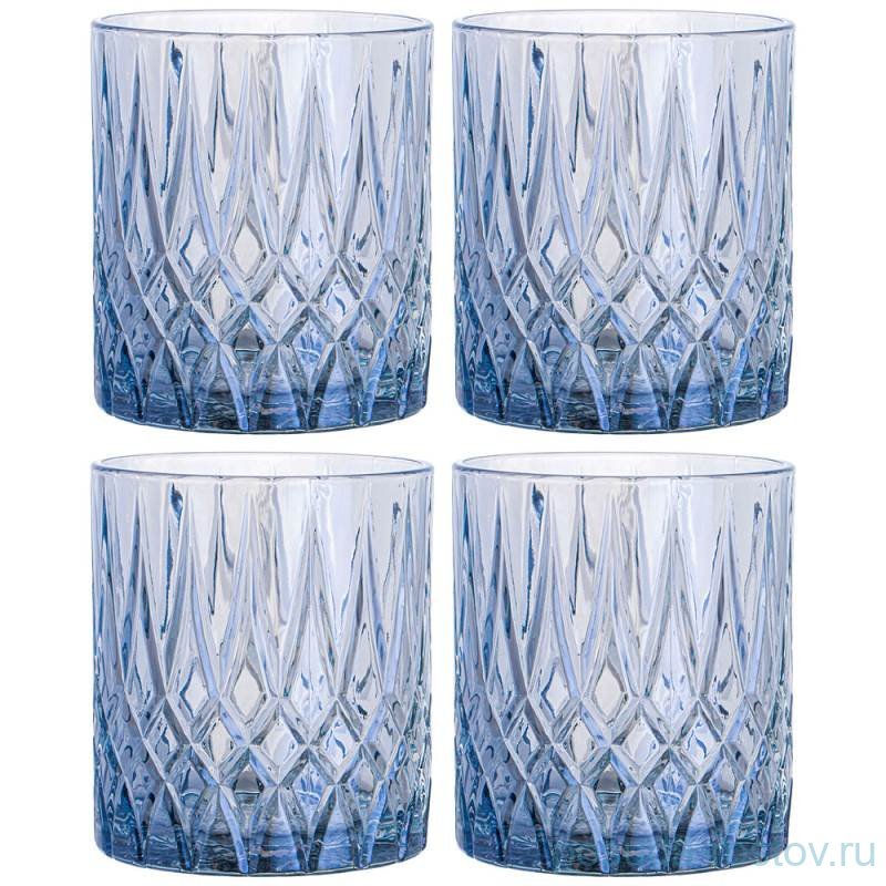 Стаканы для виски 310 мл 4 шт "Diamant blue" / 338237
