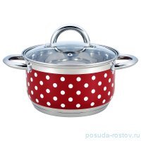 Кастрюля 24 х 13 см со стеклянной крышкой 5,7 л &quot;agness /горошек&quot; / 228935