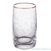 Стаканы для воды 250 мл 6 шт &quot;Идеал /Веточки с бутонами /золото&quot; V-D / 210296