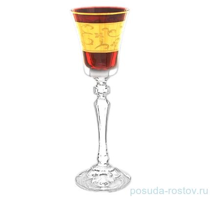 Рюмки 60 мл 6 шт &quot;Алекс /Рубин в золотой оправе&quot; / 018540