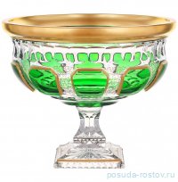 Ваза для фруктов 30 см н/н &quot;Антик /Зелёный /золото&quot; / 053840