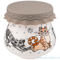 Банка для меда/варенья 300 мл с силиконовой крышкой &quot;Озорные коты&quot; / 250980