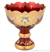 Конфетница 13 см н/н красная &quot;Лепка /резная&quot; И-В / 105679