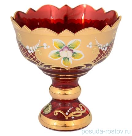 Конфетница 13 см н/н красная &quot;Лепка /резная&quot; И-В / 105679