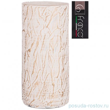 Ваза для цветов 12 х 26 см &quot;Cilindro tailor gold white&quot; / 288716