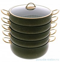 Мантоварка 30 см антипригарное покрытие 5,8 л оливковая &quot;Leydi /Royal Gold&quot; / 312739