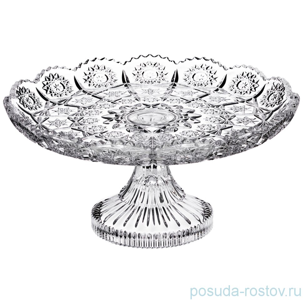 Конфетница 18 х 18 х 9,5 см н/н "Muza Crystal /Резная" / 169713