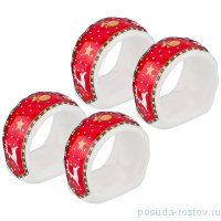 Кольца для салфеток 5 х 3 х 4,5 см 4 шт &quot;Christmas Collection /Красная&quot; / 192110