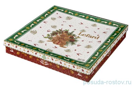 Блюдо 26 х 26 х 4 см квадратное красное &quot;christmas collection /подарок&quot; / 192369