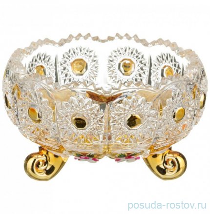 Конфетница 11 см на 3-х ножках &quot;LEFARD GOLD GLASS&quot; / 187578