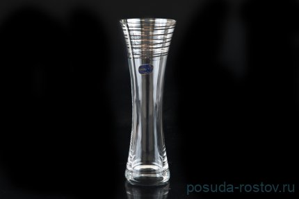 Ваза для цветов 19,5 см &quot;Иксовка /Спираль /Платина&quot; / 113008
