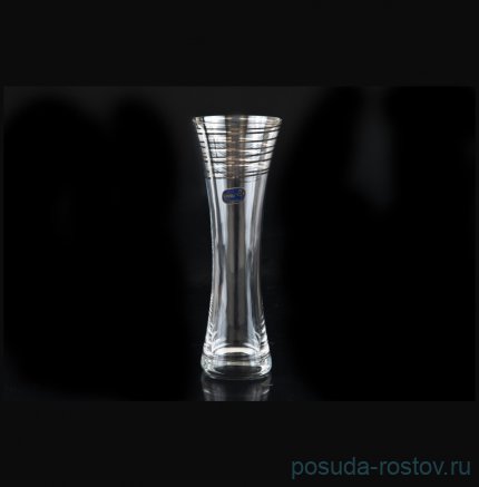 Ваза для цветов 19,5 см &quot;Иксовка /Спираль /Платина&quot; / 113008