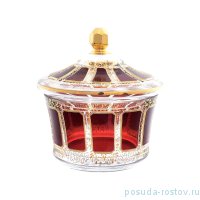 Конфетница 11 см с крышкой &quot;Эгерманн /Рубин в золотой оправе&quot; / 165294