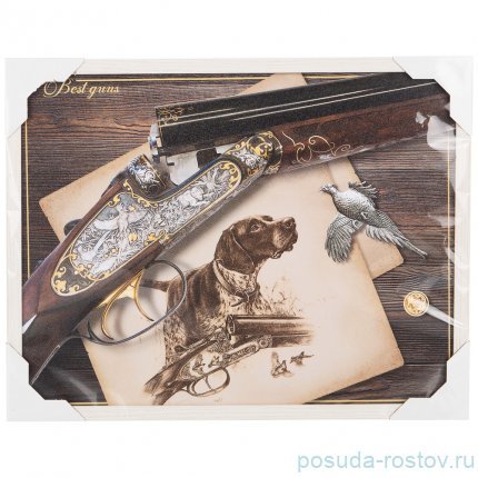 Панно 40 х 50 см &quot;Охотничье ружьё&quot; /рамка белая / 262088