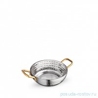 Сковородка 12 x 4.5 см глубокая круглая мини с 2-мя ручками для подачи &quot;Hammered&quot;  / 370325