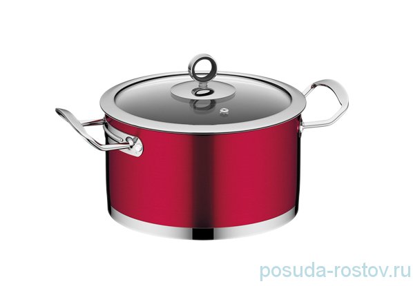 Кастрюля 20 см со стеклянной крышкой 3,2 л "CERVENA" / 164335