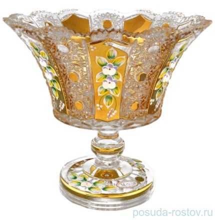 Ваза для конфет 25 см н/н &quot;Хрусталь с золотом&quot; / 055016