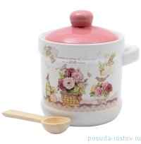 Банка для сыпучих продуктов с ложкой (13 х 11 х 12 см)  / 130130