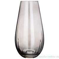 Ваза для цветов 24,5 см дымчатая &quot;Waterfall /Оптика&quot; / 271689