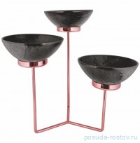 Стойка металлическая для выкладки + три салатника,52*52*49 см,  P.L.--Hotelware / 367940