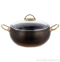 Кастрюля 24 х 10,5 см с антипригарным гранитным покрытием 4,5 л &quot;KEOPS SETS /GOLD&quot; / 146358