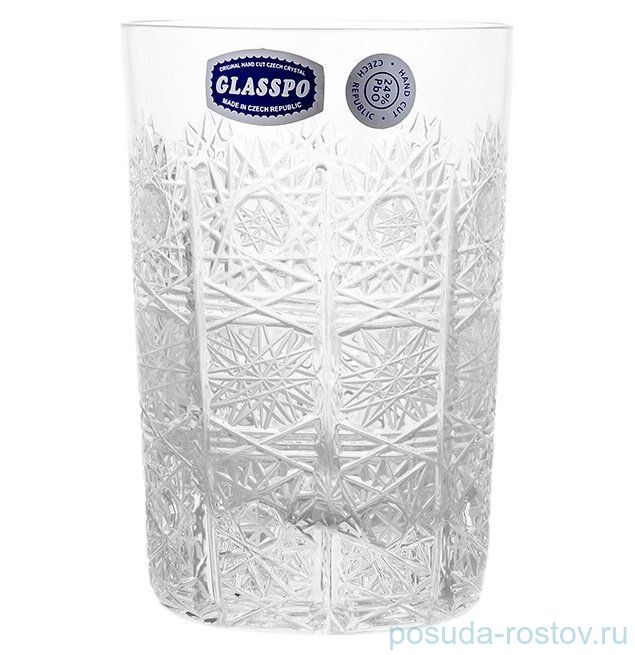 Стаканы для воды 280 мл 6 шт "Glasspo /Хрусталь резной" / 028410