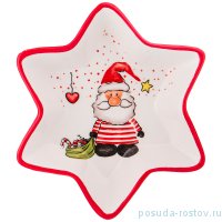 Блюдо 18 х 18 х 3,5 см Звезда &quot;Весёлого Нового года&quot; / 224979
