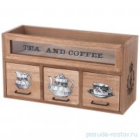 Подставка для кухонных аксессуаров с ящичками 31 х 11,5 х 16 см &quot;Tea and Coffee&quot; / 353517