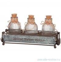 Набор емкостей для соусов 3 шт на подставке 21 х 7 х 12 см &quot;Sweet home&quot; / 313662