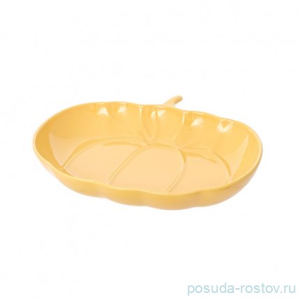 Блюдо 23 х 19 х 4 см овальное глубокое жёлтое &quot;Pumpkin&quot; / 290725