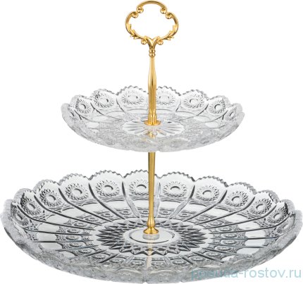 Этажерка 28,5 см 2-х ярусная &quot;MUZA CRYSTAL&quot; (18, 30 см) / 187599