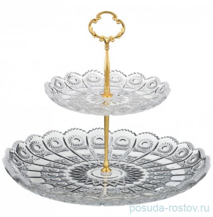 Этажерка 28,5 см 2-х ярусная &quot;MUZA CRYSTAL&quot; (18, 30 см) / 187599