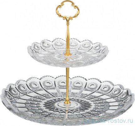 Этажерка 28,5 см 2-х ярусная &quot;MUZA CRYSTAL&quot; (18, 30 см) / 187599