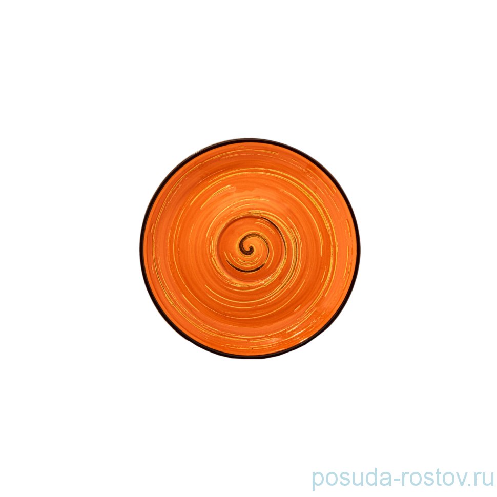 Блюдце 15 см оранжевое "Spiral" / 261593