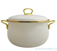 Кастрюля 22 см с крышкой &quot;Пачи /Элит класс&quot; кремовая / 200842