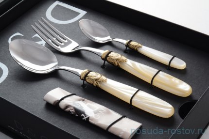 Столовые приборы 36 предметов &quot;Ischia Antique Gold /Shampagne Steel&quot; / 114539