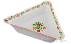 Салатник 25 см треугольный &quot;Мэри-Энн /Новый год&quot; / 157956