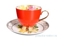 Набор чайных пар 6 шт высокие &quot;Радуга /Red&quot; / 117188
