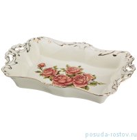 Блюдо 28 х 19 см прямоугольное глубокое &quot;корейская роза&quot; / 186408