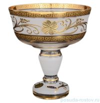 Конфетница 13 см н/н белая &quot;Лепка /Антик /Золотой цветок&quot; SC / 116463