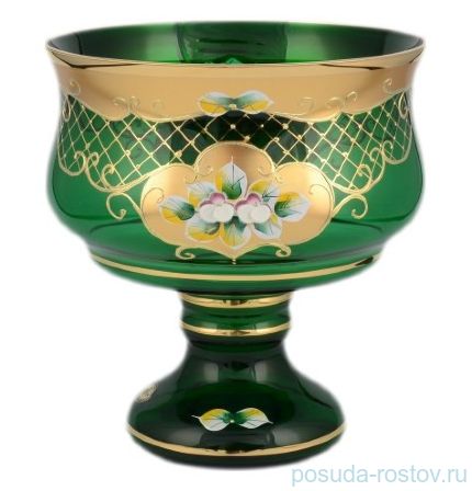 Конфетница 20 см н/н зеленая &quot;Лепка /сеточка И-В&quot; / 097867