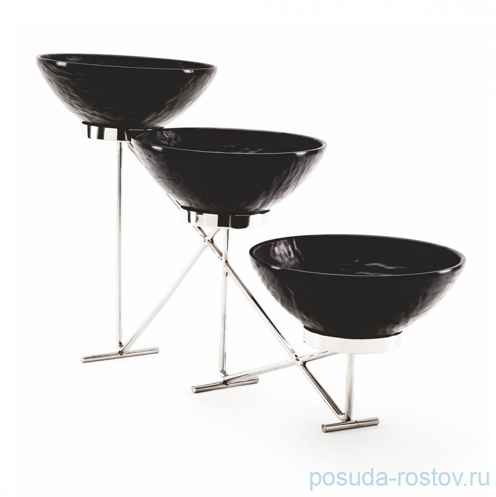 Стойка металлическая для выкладки + три салатника,65*12*33 см,  P.L.--Hotelware / 367939