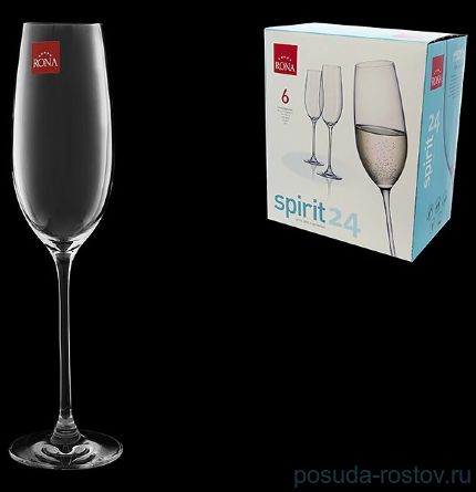 Бокалы для шампанского 240 мл 6 шт &quot;Spirit /Без декора&quot; / 139162